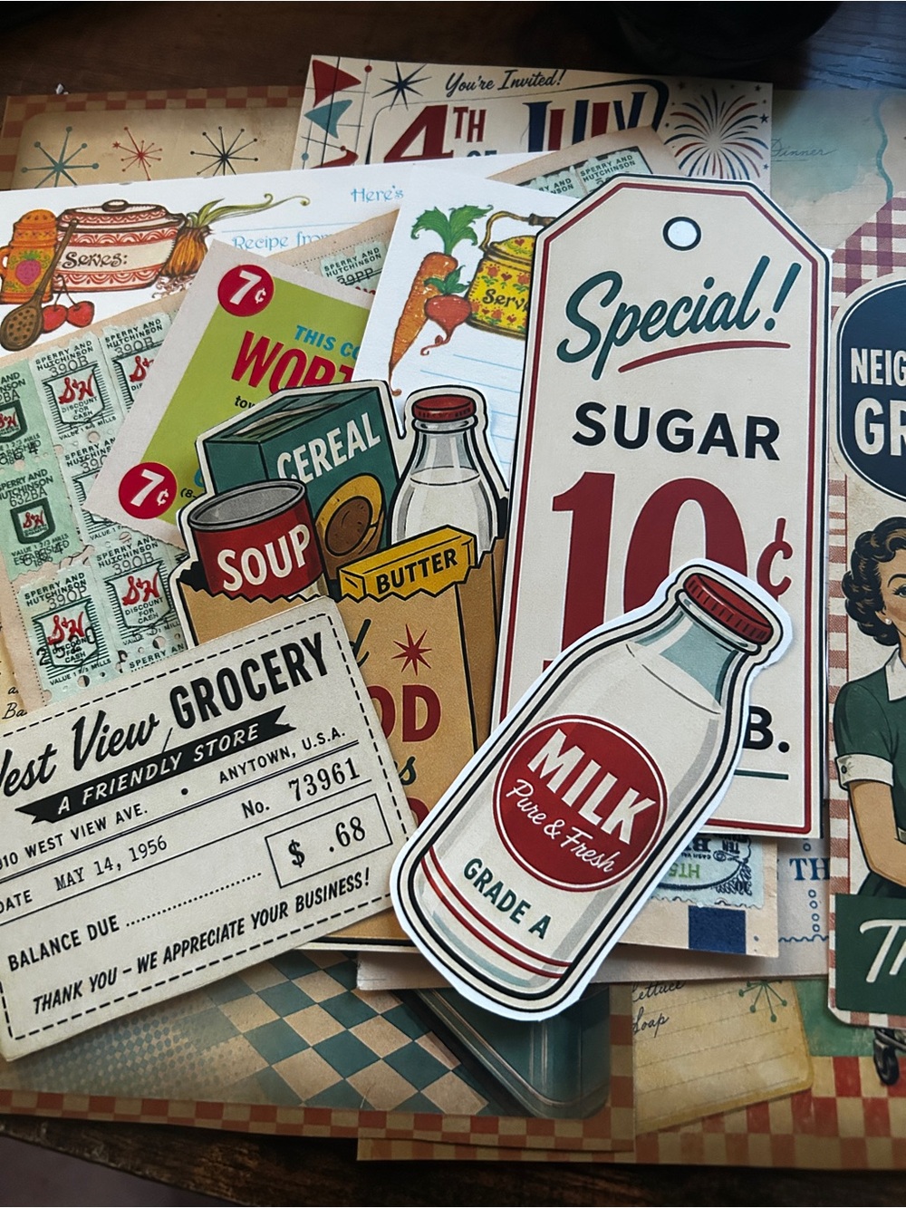 2 Pound Box Ephemera Vintage/New junk journal Ephemera